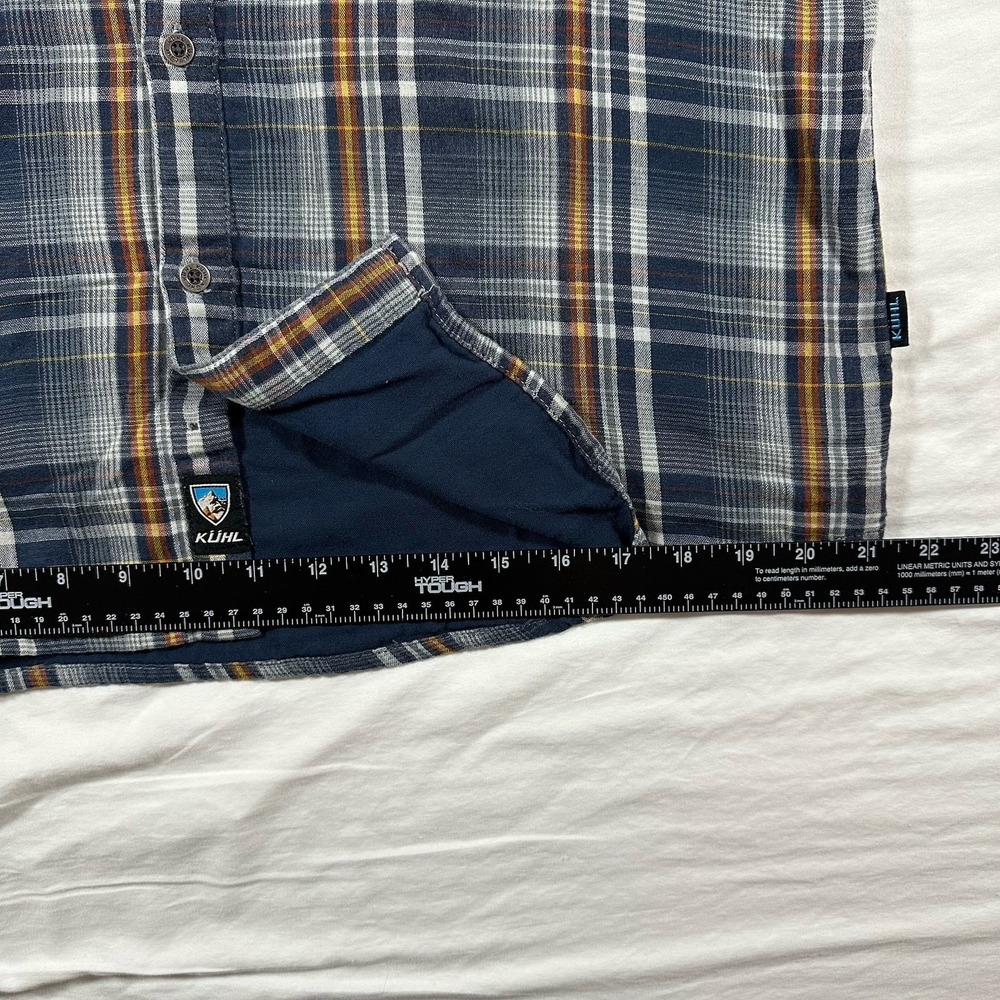 Kuhl The Law Flannel Men's Sz M Blue Plaid Flannel Long Sleeve Button Down Shirt - Picture 3 of 9
